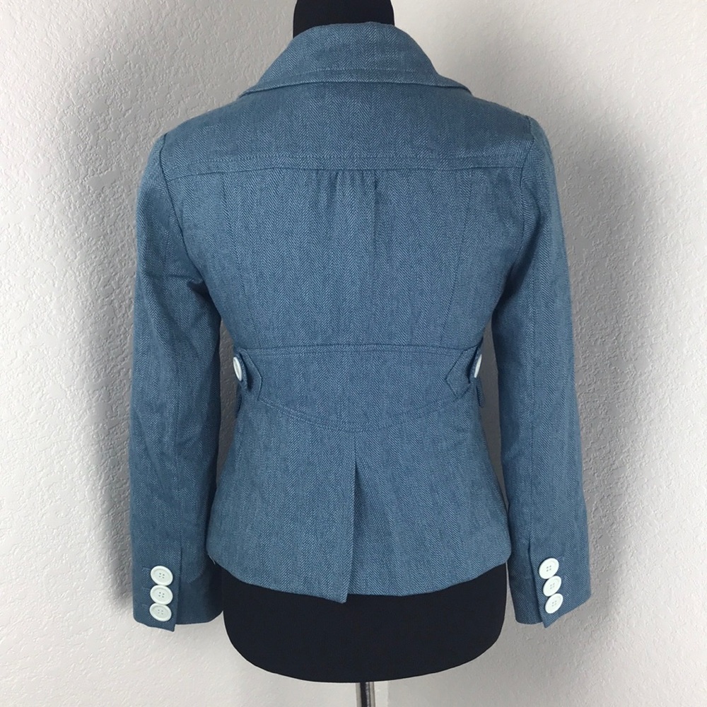 Marc Jacobs Blue With White Button Blazer Jacket - Picture 3 of 7